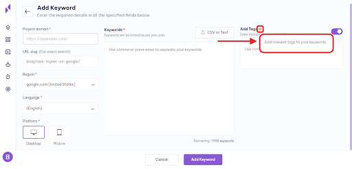 add tags field