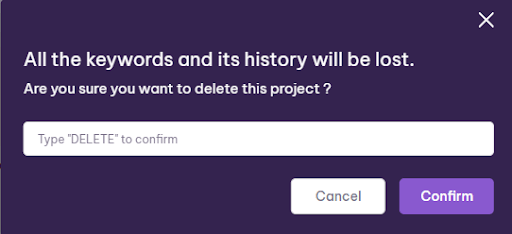 delete project