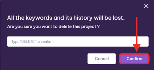 delete project