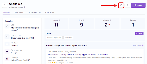 overview refresh