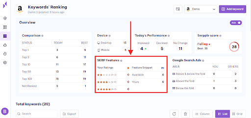 serp features