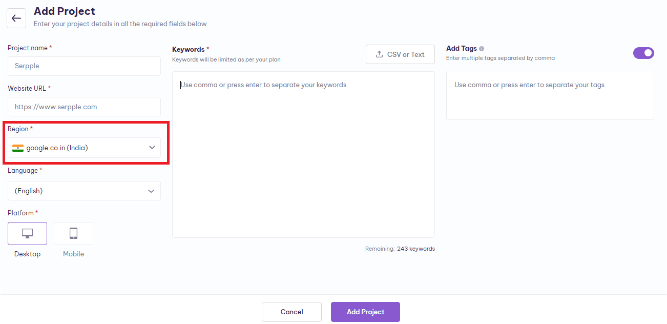Add Project