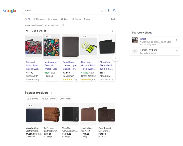 SERP Shopping Pack