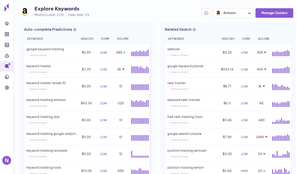 serpple keyword explorer screenshot