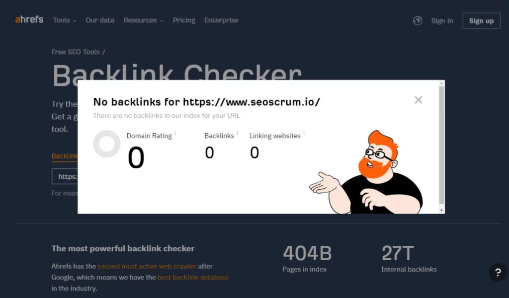 Ahref backlinks