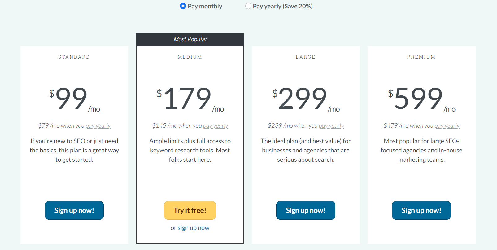 moz pro pricing