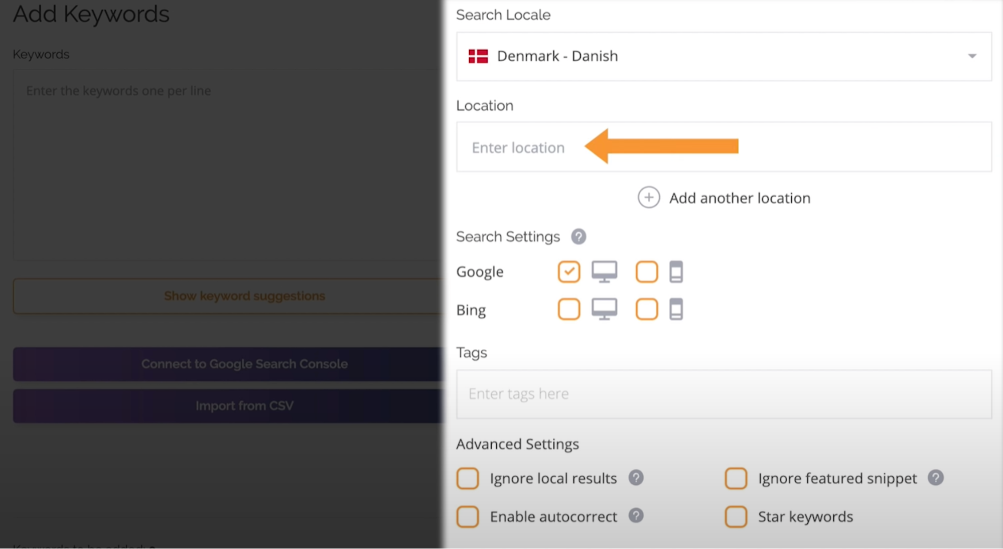 accuranker serp analysis dashboard