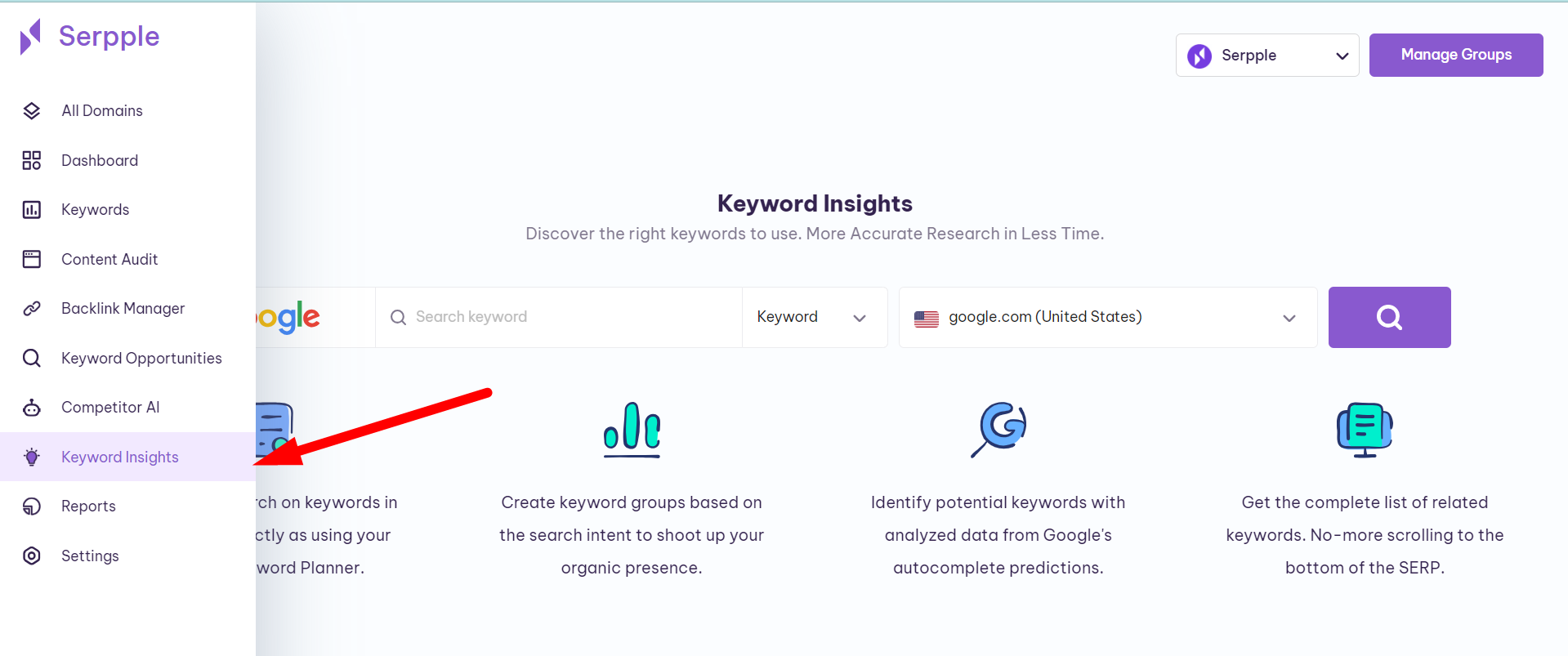 Keyword insights