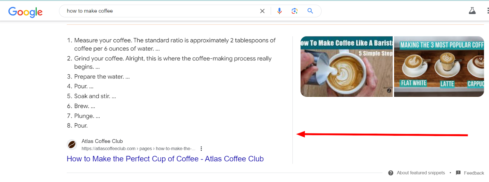 featured snippet