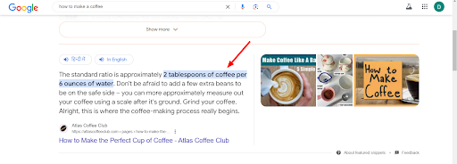 Paragraph Featured Snippet