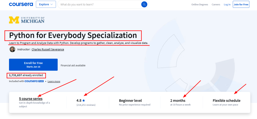 Coursera explore