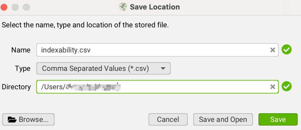 save location
