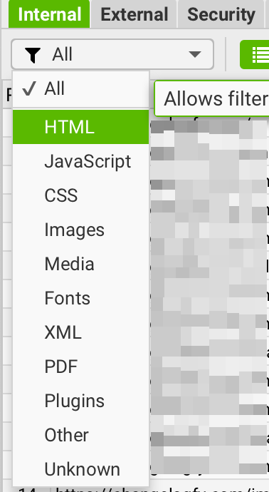 filter page