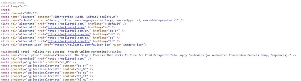 HTML code