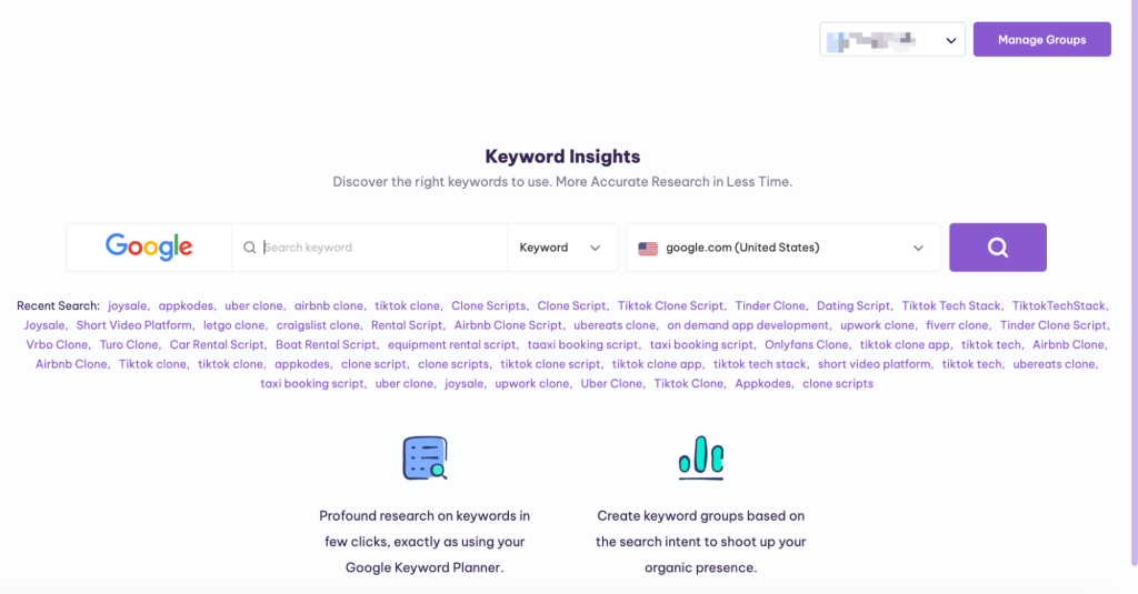 Serpple Keyword Insights