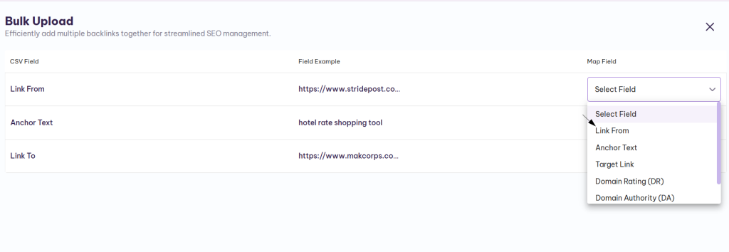 bulk upload