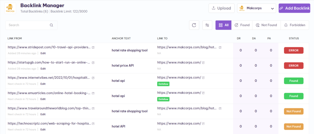 Track Your Backlinks